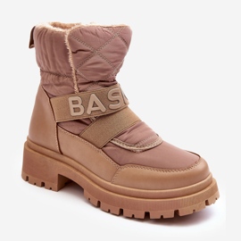 PS1 Botas de nieve aislantes con cremallera para mujer Beige Zeva 1