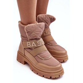 PS1 Botas de nieve aislantes con cremallera para mujer Beige Zeva 5