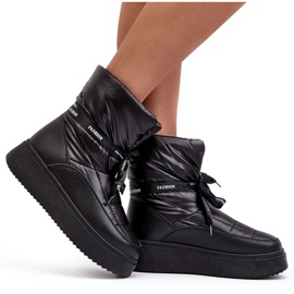 PS1 Botas de nieve para mujer con cordones decorativos Siracna negro 10