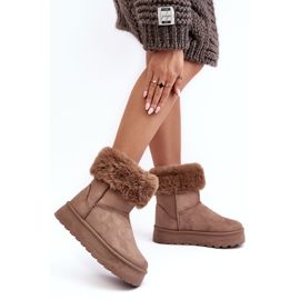 PS1 Botas de Nieve Mujer Rainsa Beige Con Pelo 3