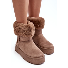 PS1 Botas de Nieve Mujer Rainsa Beige Con Pelo 4