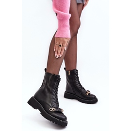 Botas Obrera Mujer Con Adorno Negro S.Barski MR870-68 4