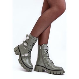 Botas Obrera Mujer Charol Verde S.Barski MR870-61 4