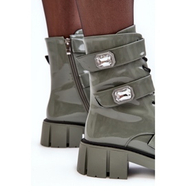 Botas Obrera Mujer Charol Verde S.Barski MR870-61 7