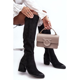Vinceza Botas de ante por encima de la rodilla de mujer Favana Negras negro 5