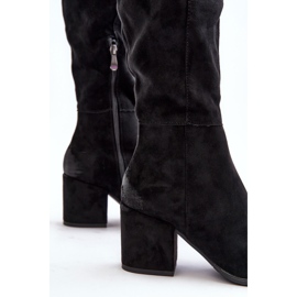 Vinceza Botas de ante por encima de la rodilla de mujer Favana Negras negro 3