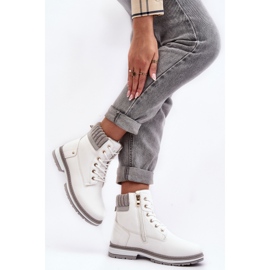 PE1 Tramperos aislados de cuero para mujer Katalis blanco 5