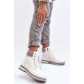 PE1 Tramperos aislados de cuero para mujer Katalis blanco 4