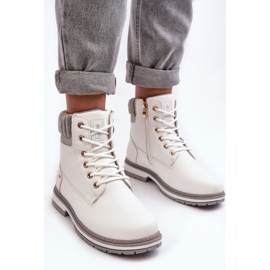 PE1 Tramperos aislados de cuero para mujer Katalis blanco 7