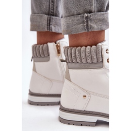 PE1 Tramperos aislados de cuero para mujer Katalis blanco 6