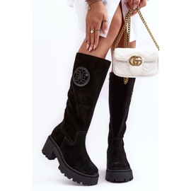 Lewski Shoes Botas Por Encima De La Rodilla Mujer Ante Negro Lewski 3367 2