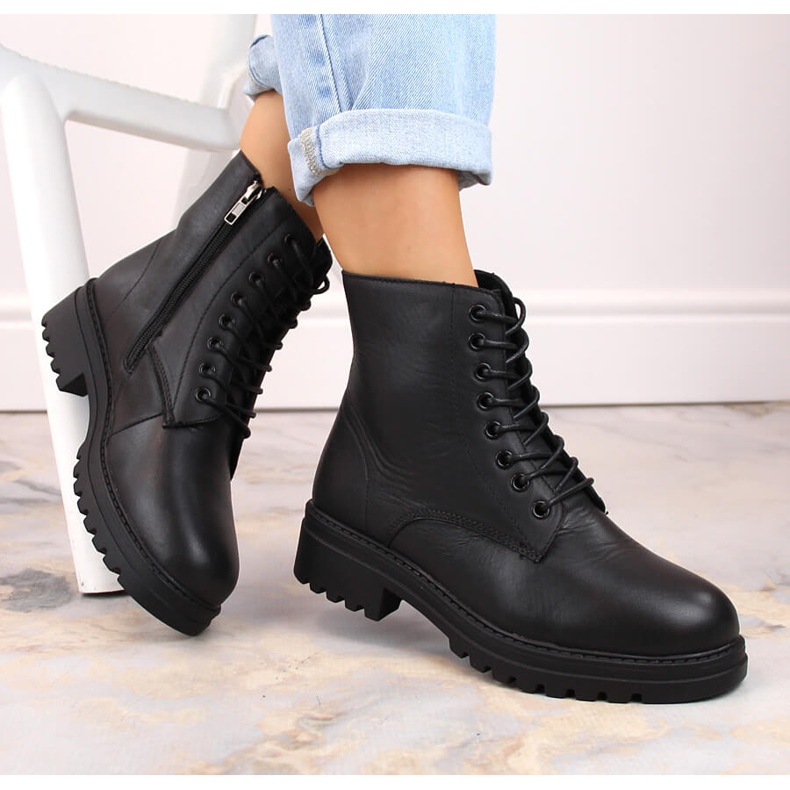 Botas de mujer de piel, aislantes, negras, T.Sokolski Z23-317 negro 1