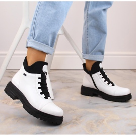Botines de mujer impermeables, cómodos y aislantes, blanco, Rieker Tex Y3163-80 2