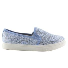 Slip-on encaje pasteles XIN07P Azul claro 1 Slip-on encaje pasteles XIN07P Azul claro 1