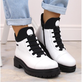 Botines de mujer impermeables, cómodos y aislantes, blanco, Rieker Tex Y3163-80 3