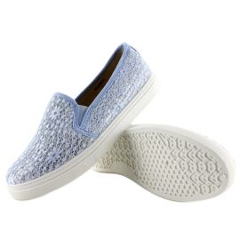 Slip-on encaje pasteles XIN07P Azul claro 4