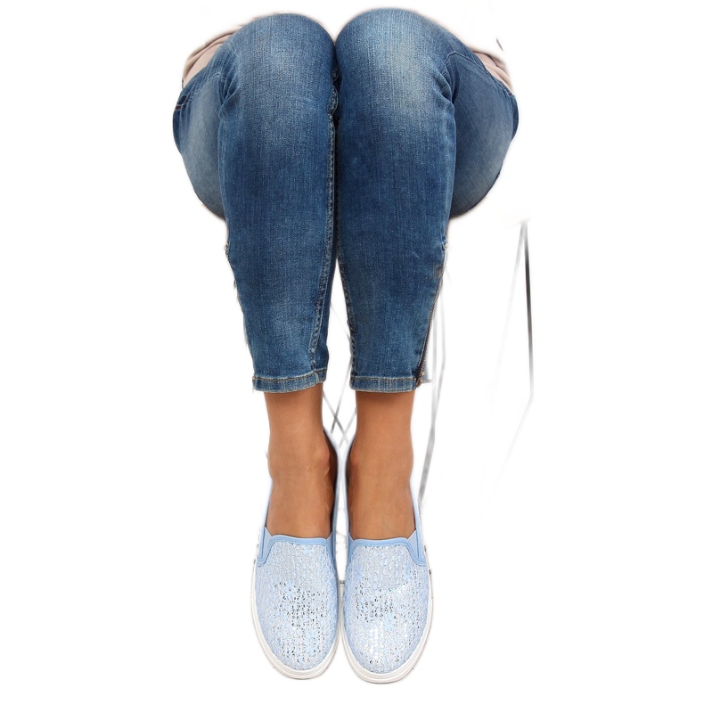 Slip-on encaje pasteles XIN07P Azul claro 2 Slip-on encaje pasteles XIN07P Azul claro 2