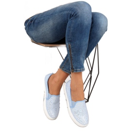 Slip-on encaje pasteles XIN07P Azul claro 5