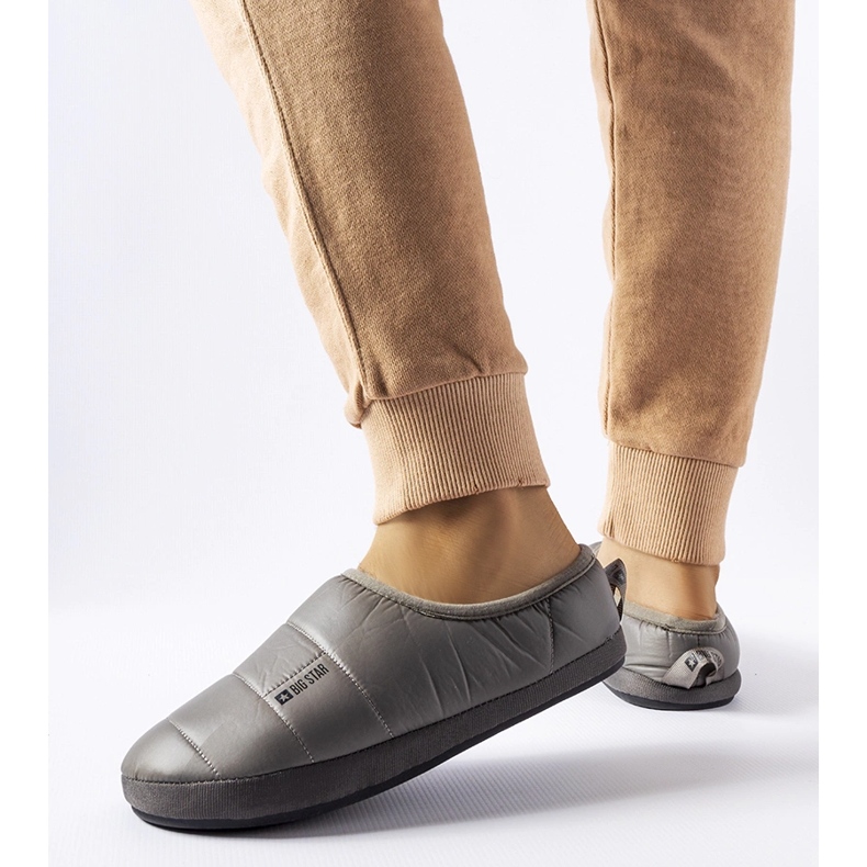 Pantuflas de invierno con aislamiento gris Big Star KK274603 1