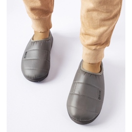 Pantuflas de invierno con aislamiento gris Big Star KK274603 2