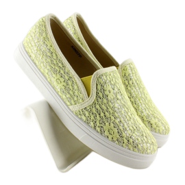 Encaje slip-on pasteles XIN07P Amarillo 2