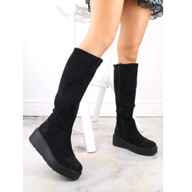 Botas de cuña con aislamiento de ante S.Barski W OLI239 negro 2