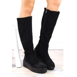 Botas de cuña con aislamiento de ante S.Barski W OLI239 negro 3