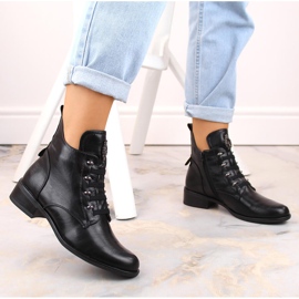 Botas de mujer negras con aislamiento y tacón plano Jezzi negro 2