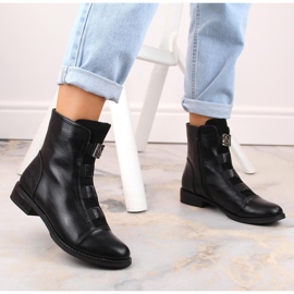 Botines de mujer Jezzi aislantes negros con decoración 2