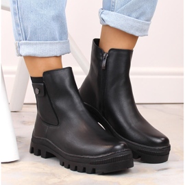 Botas trapecio aislantes de mujer Potocki en color negro con bolsillo 3
