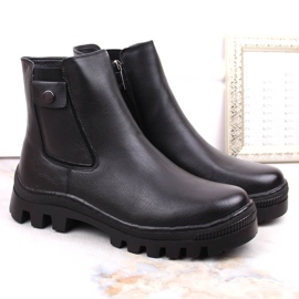 Botas trapecio aislantes de mujer Potocki en color negro con bolsillo 5