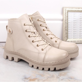 Botines de mujer beige Potocki SZ12168 5