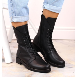 Botas de mujer cómodas y aislantes de piel, negro Remonte D8380-01 11