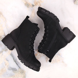 Botas aislantes para mujer con cordones y cremallera, negro Jezzi RMR2038-39 5