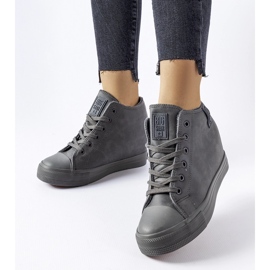 Zapatillas con cuña Big Star MM274005 grises 1