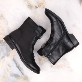 Botines de mujer Jezzi aislantes negros con decoración 6