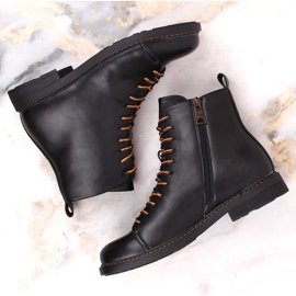 Botas aislantes de mujer con cordones y cremallera, negro Vinceza 58175 6