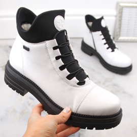 Botines de mujer impermeables, cómodos y aislantes, blanco, Rieker Tex Y3163-80 4