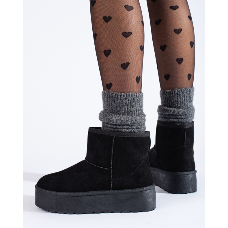 Botas de nieve para mujer en la plataforma Shelovet negra. negro 1
