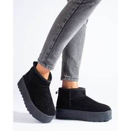 Botas de nieve cortas negras con plataforma Shelovet. negro 3