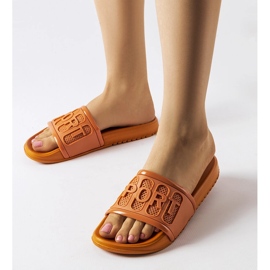 Chanclas moiariello de goma naranja 1
