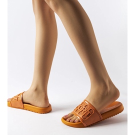 Chanclas moiariello de goma naranja 2