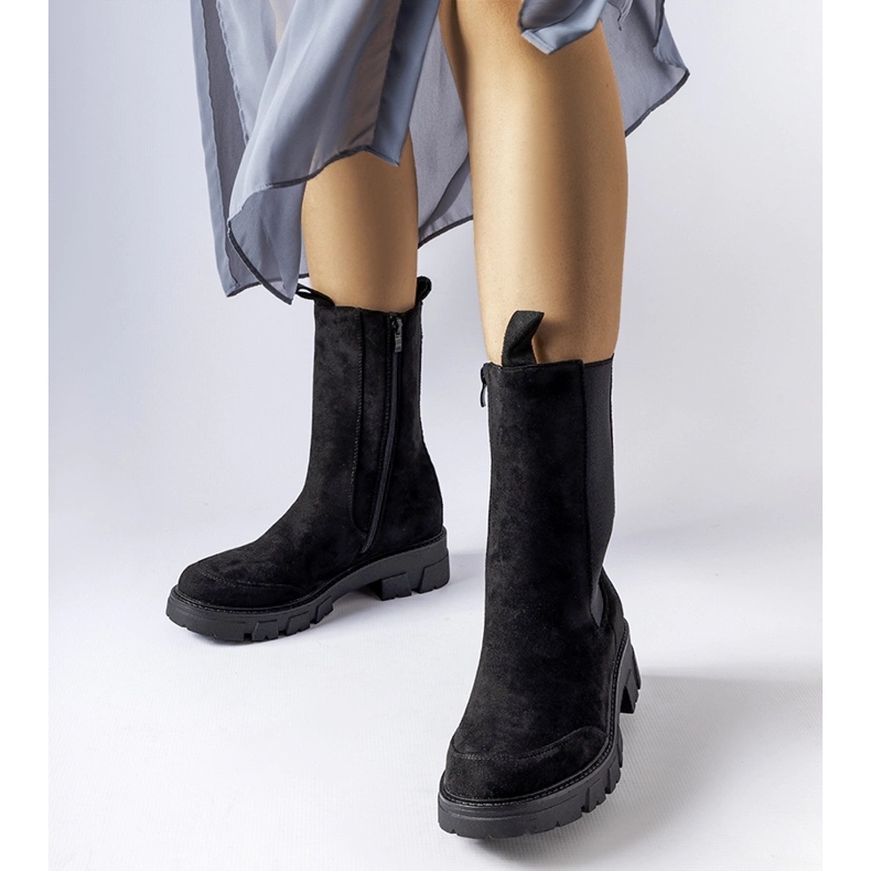 Botines altos macizos negros de Morbello 1 Botines altos macizos negros de Morbello 1