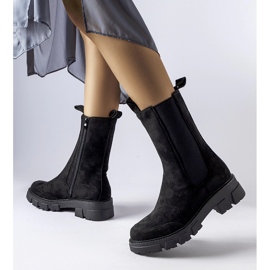 Botines altos macizos negros de Morbello 2