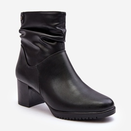 Sergio Leone Botines Mujer Arrugados Negro Liriam 1