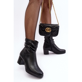 Sergio Leone Botines Mujer Arrugados Negro Liriam 3