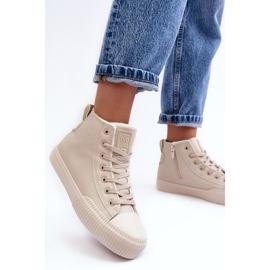 Zapatillas De Mujer Aislante Con Cremallera Beige Claro Big Star MM274018 8