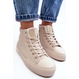 Zapatillas De Mujer Aislante Con Cremallera Beige Claro Big Star MM274018 10