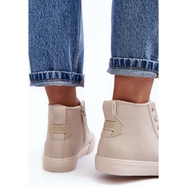 Zapatillas De Mujer Aislante Con Cremallera Beige Claro Big Star MM274018 12