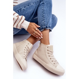 Zapatillas De Mujer Aislante Con Cremallera Beige Claro Big Star MM274018 4